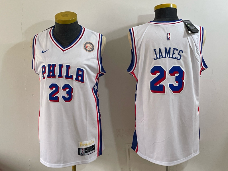 Youth Philadelphia 76ers #23 James white Nike 2026 NBA Jersey 081101